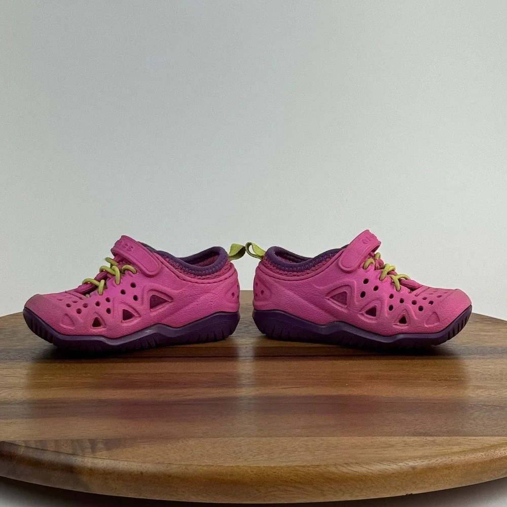 Little Kids‎ Girls Crocs Swiftwater Play Pink Outdoor Walking Water Shoes Size 7